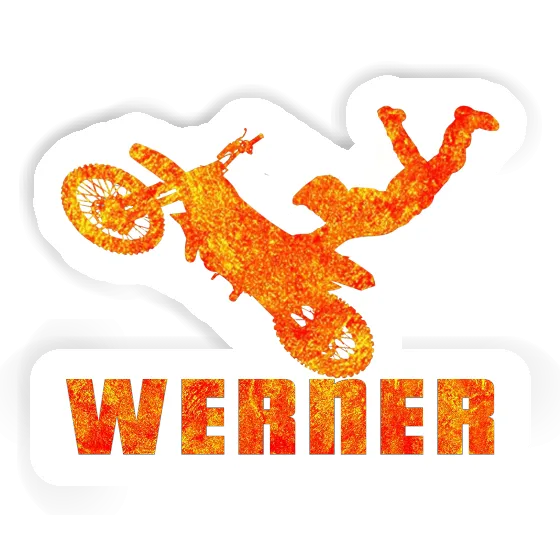 Werner Aufkleber Motocross-Fahrer Notebook Image