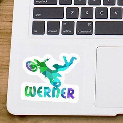 Werner Sticker Motocross-Fahrer Laptop Image