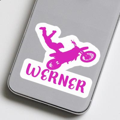 Sticker Werner Motocross Rider Laptop Image