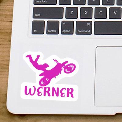 Sticker Werner Motocross Rider Laptop Image