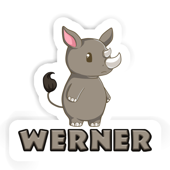 Werner Sticker Rhinoceros Laptop Image