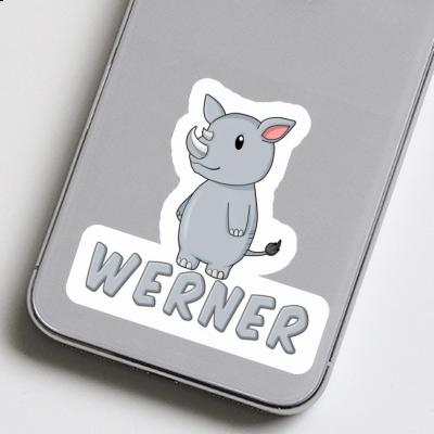 Nashorn Sticker Werner Laptop Image