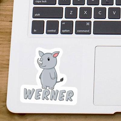 Sticker Rhinoceros Werner Laptop Image