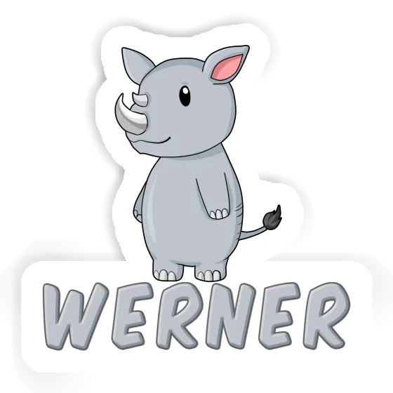 Nashorn Sticker Werner Notebook Image