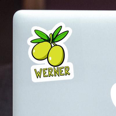 Werner Autocollant Olive Laptop Image