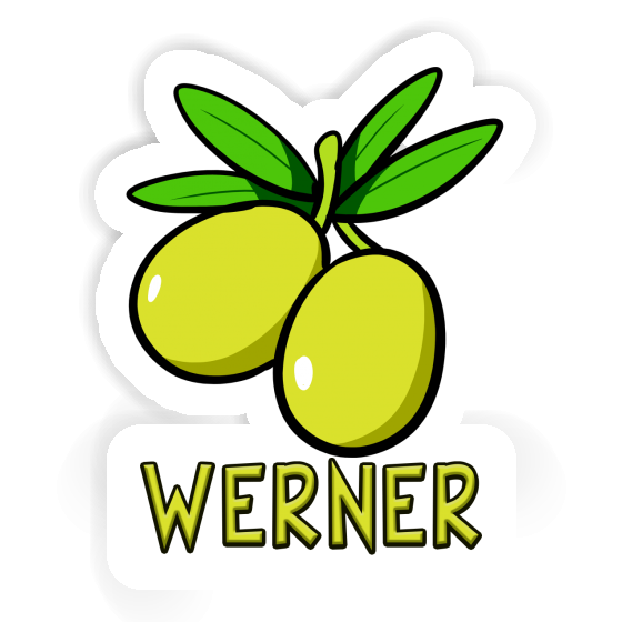 Sticker Werner Olive Gift package Image