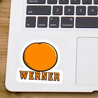 Werner Sticker Orange Notebook Image