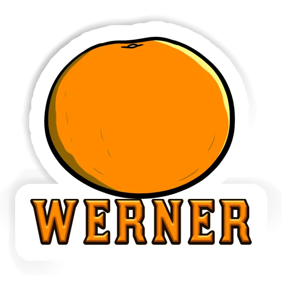 Werner Sticker Orange Notebook Image