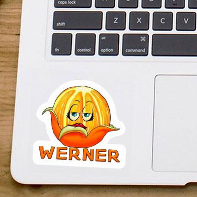 Sticker Werner Orange Notebook Image