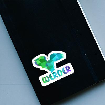 Sticker Werner Owl Laptop Image
