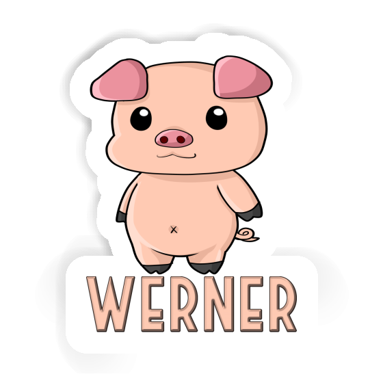 Sticker Schweinchen Werner Laptop Image