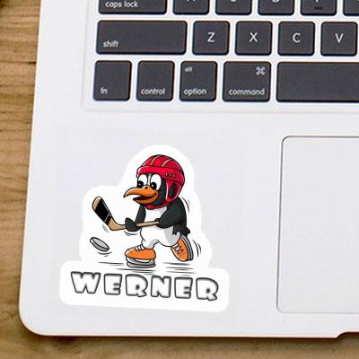 Werner Autocollant Pingouin de hockey Notebook Image