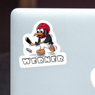 Werner Autocollant Pingouin de hockey Laptop Image