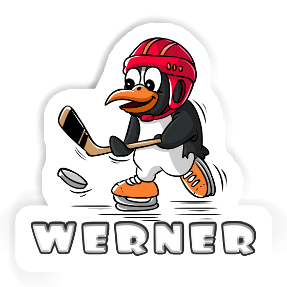Werner Autocollant Pingouin de hockey Notebook Image
