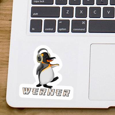 Pingouin musicien Autocollant Werner Laptop Image