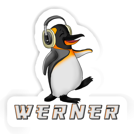 Sticker Werner Music Penguin Notebook Image