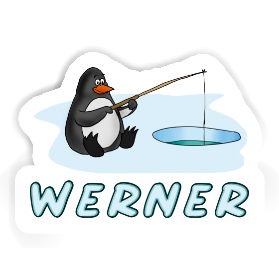Werner Autocollant Pingouin pêcheur Image