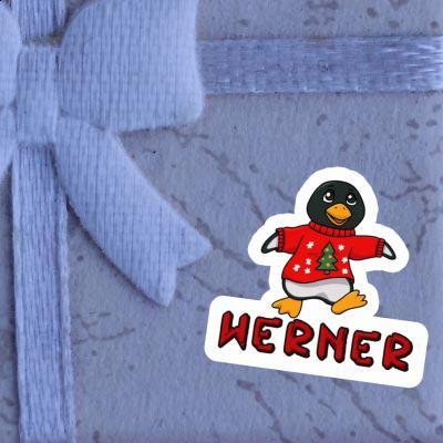 Werner Autocollant Pingouin de Noël Laptop Image