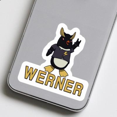 Sticker Rocking Penguin Werner Laptop Image