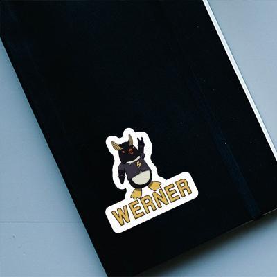 Sticker Rocking Penguin Werner Image