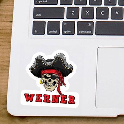 Tête de pirate Autocollant Werner Notebook Image