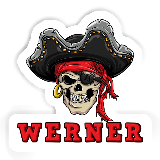 Aufkleber Werner Piratenkopf Image