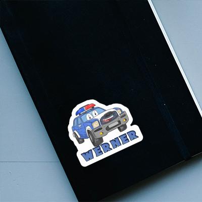 Sticker Police Car Werner Notebook Image