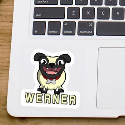 Pug Sticker Werner Laptop Image