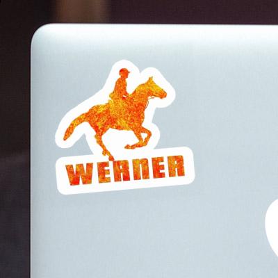 Horse Rider Sticker Werner Laptop Image
