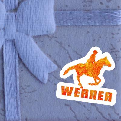 Horse Rider Sticker Werner Laptop Image