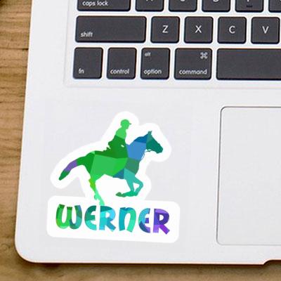 Aufkleber Reiterin Werner Laptop Image