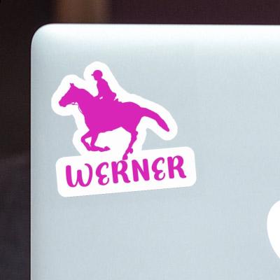 Werner Sticker Reiterin Laptop Image