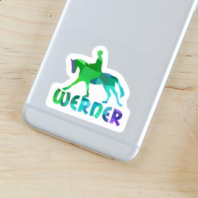 Sticker Horse Rider Werner Laptop Image