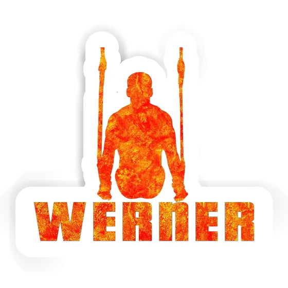 Werner Autocollant Gymnaste aux anneaux Image