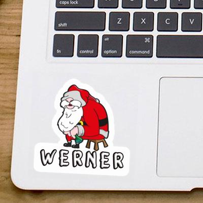 Autocollant Père Noël Werner Laptop Image