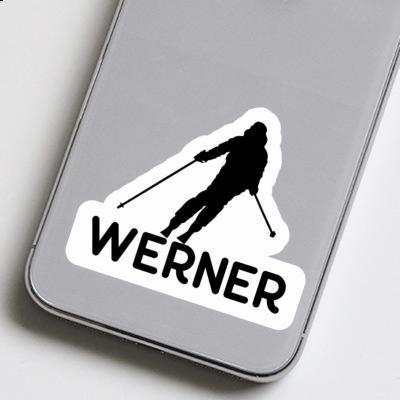 Sticker Skifahrerin Werner Laptop Image