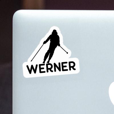 Werner Autocollant Skieuse Laptop Image