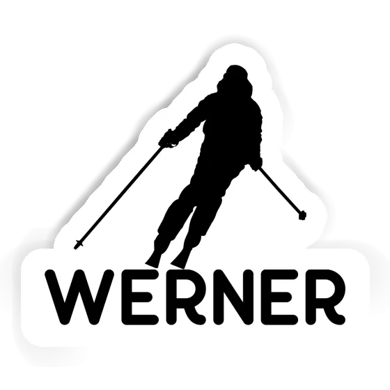 Sticker Skifahrerin Werner Notebook Image