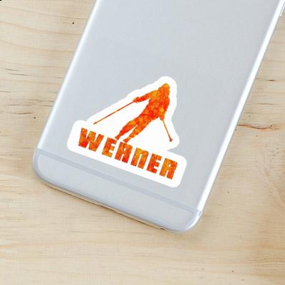 Skifahrerin Sticker Werner Laptop Image