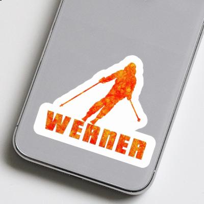Sticker Skier Werner Laptop Image
