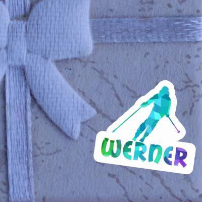 Skifahrerin Aufkleber Werner Image