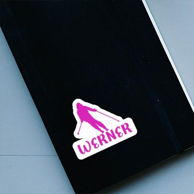 Sticker Werner Skifahrerin Laptop Image