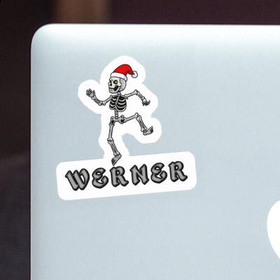Weihnachts-Skelett Sticker Werner Notebook Image