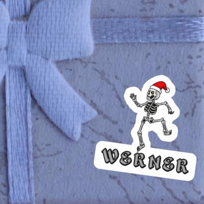 Weihnachts-Skelett Sticker Werner Laptop Image