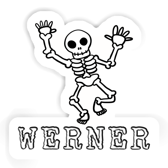 Sticker Werner Skeleton Gift package Image