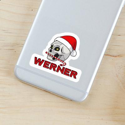 Christmas Skull Sticker Werner Image