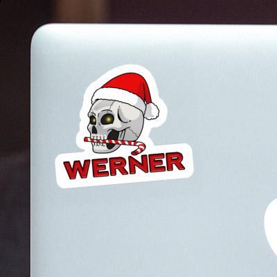 Crâne de Noël Autocollant Werner Laptop Image