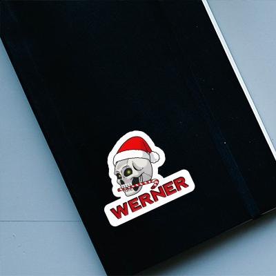 Christmas Skull Sticker Werner Laptop Image
