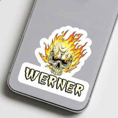 Werner Sticker Skull Laptop Image