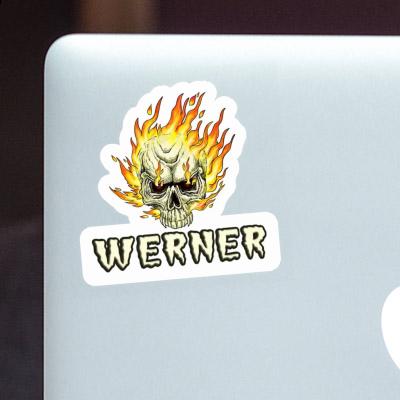 Werner Sticker Skull Image